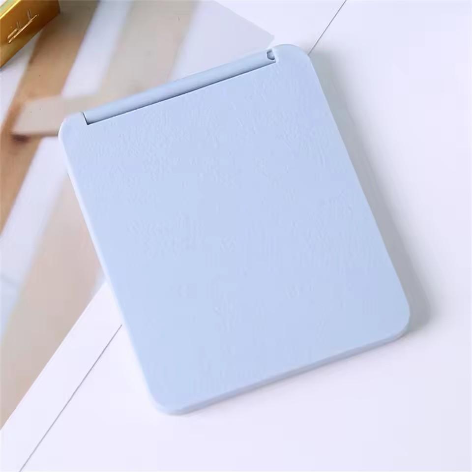 Mirror Foldable Makeup Mirror Portable Double-Sided Mirror Student Dormitory Desktop Small Gift Mini Pocket Mirror Home Decor