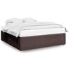 Bed Frame without Mattress Dark Brown 200x200 cm Fabric