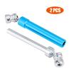 2pcs Universal Drive Joint Shaft CVD RC Parts for Axial Wraith AX90056 1 10 R C Car (Blue)