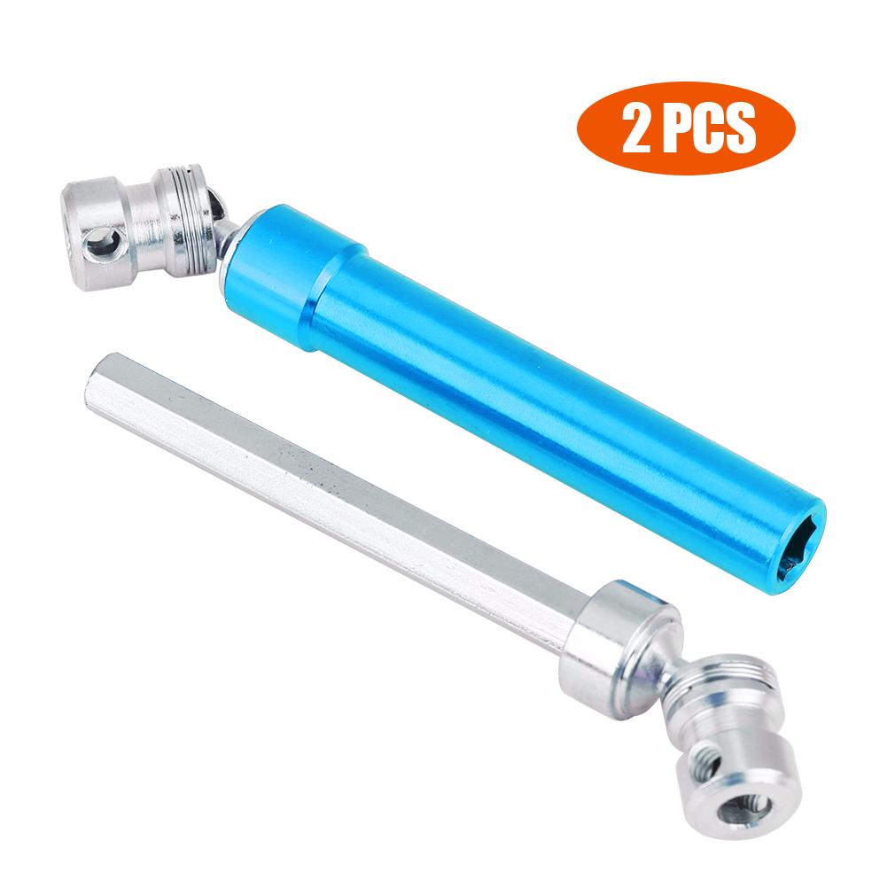 2pcs Universal Drive Joint Shaft CVD RC Parts for Axial Wraith AX90056 1 10 R C Car (Blue)