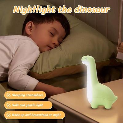 Dinosaur Night Light Cute Children's Night Light Eye Protection Bedside Timing Lamp USB Charging Room Decoration Children's Gift