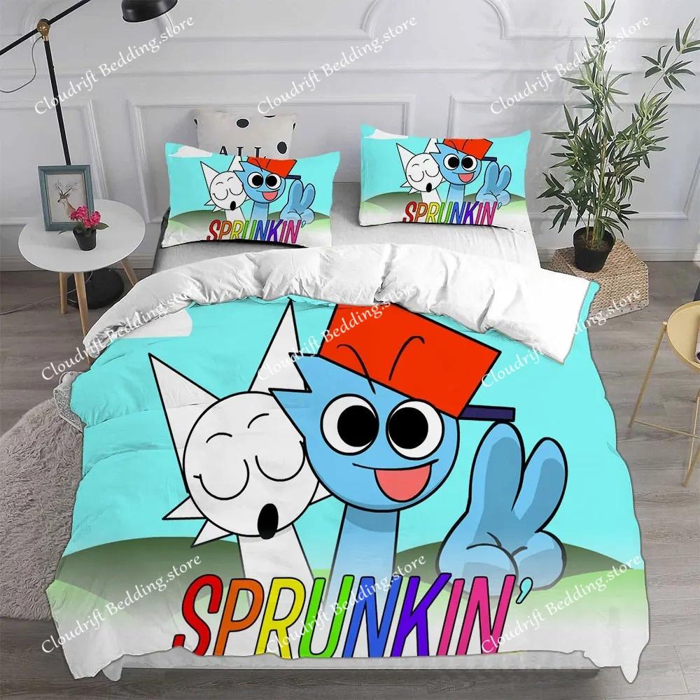 Nieuwe 3D Print Game S-Sprunki Beddengoed Sets Beddekking Dekbed Dekbedovertrek Kussensloop Kinderen Volwassenen Slaapkamer Decoratie