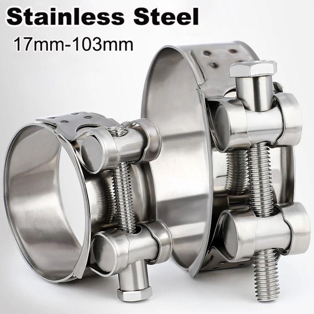 1pc Useful Welding Sealing Exhaust Repair Tool Pipe Clip Stainless Steel T Bolt Hose Clamps