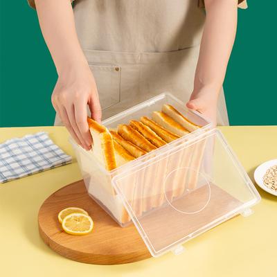 Contenitore per Pane in Plastica Scatola Portaoggetti per la Casa Dispenser da Cucina Contenitori per Torte e Dolci da Forno Scatole Ermetiche Organizzatore Trasparente per Frigorifero