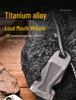TC4 Titanium Alloy Double Tube High Decibel Survival Whistle - EDC Outdoor Emergency Tool