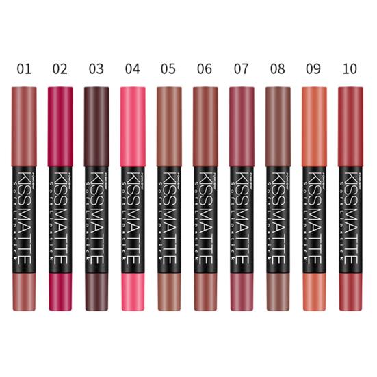 DNM 19 Color Mist Matte Moisturizing Lipstick Non Sticky Waterproof Cosmetic