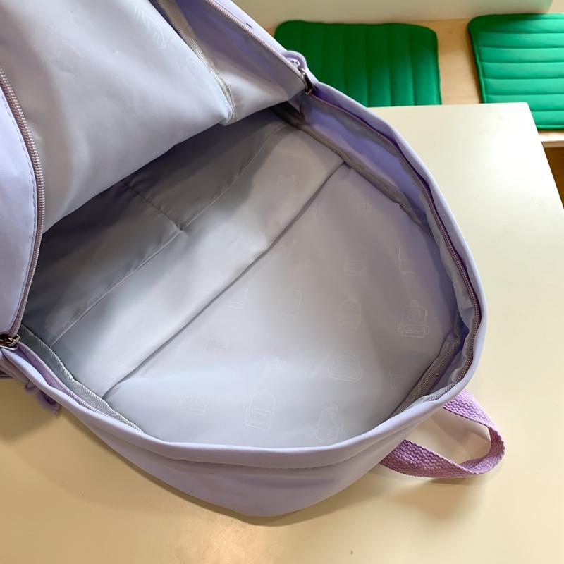 Large Capacity Student Bag Solid Color Women's Bow Backpack for Girls Computer Bag