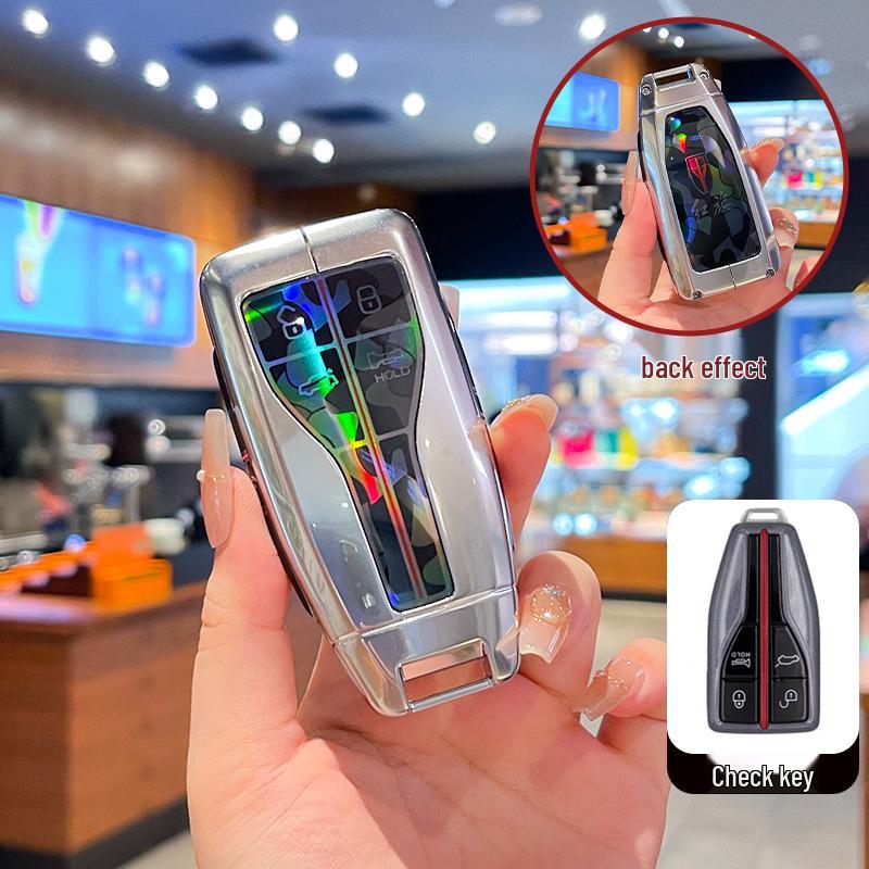Metal Key Fob Cover for 2018-2022 Hongqi H5 & Classic H9 Models – Full Protection Case