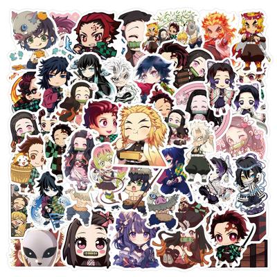 50 Q-Version von Demon Slayer: Blade of Demon Slayer Anime Graffiti Aufkleber Dekorieren Notizbuch Koffer DIY Cartoon Aufkleber