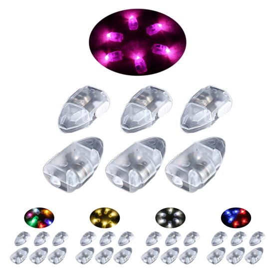 50 Stück LED Ballonlicht mit Schalter Farbwechsel Batteriebetrieben Helle Laterne Docht Party Mini-Lampe für Zuhause