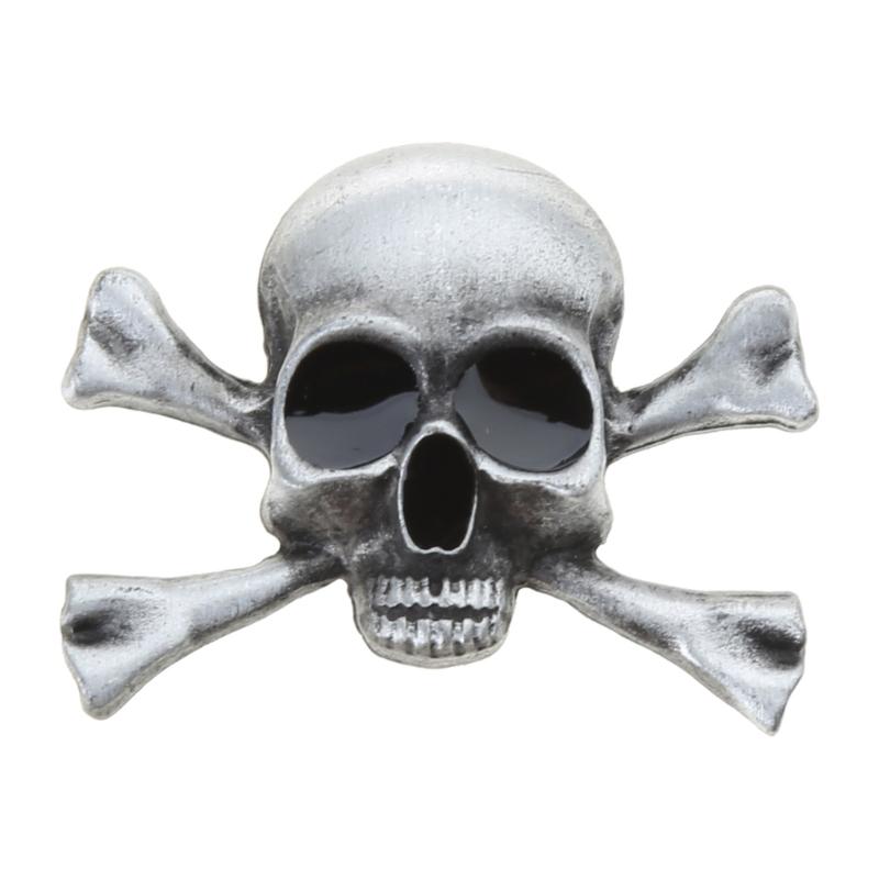 Retro Skull Daggers Cross Sword Brooch Gothic Horror Skeleton Badge Lapel Pins Statement Metal Brooches Gift for Boys