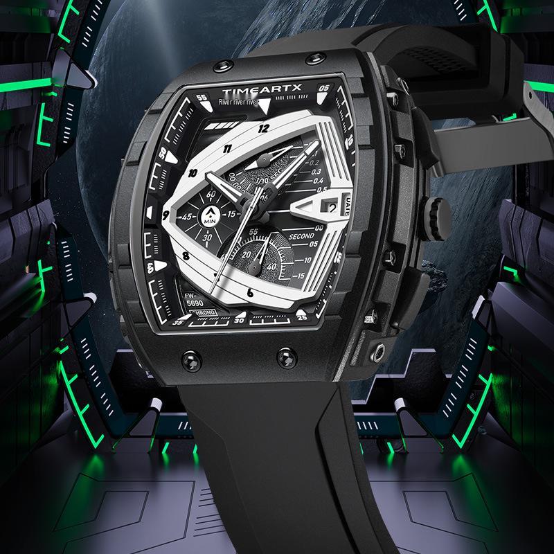 TIMEARTX Herren Outdoor Sport Leuchtende Wasserdichte Quarz Uhr