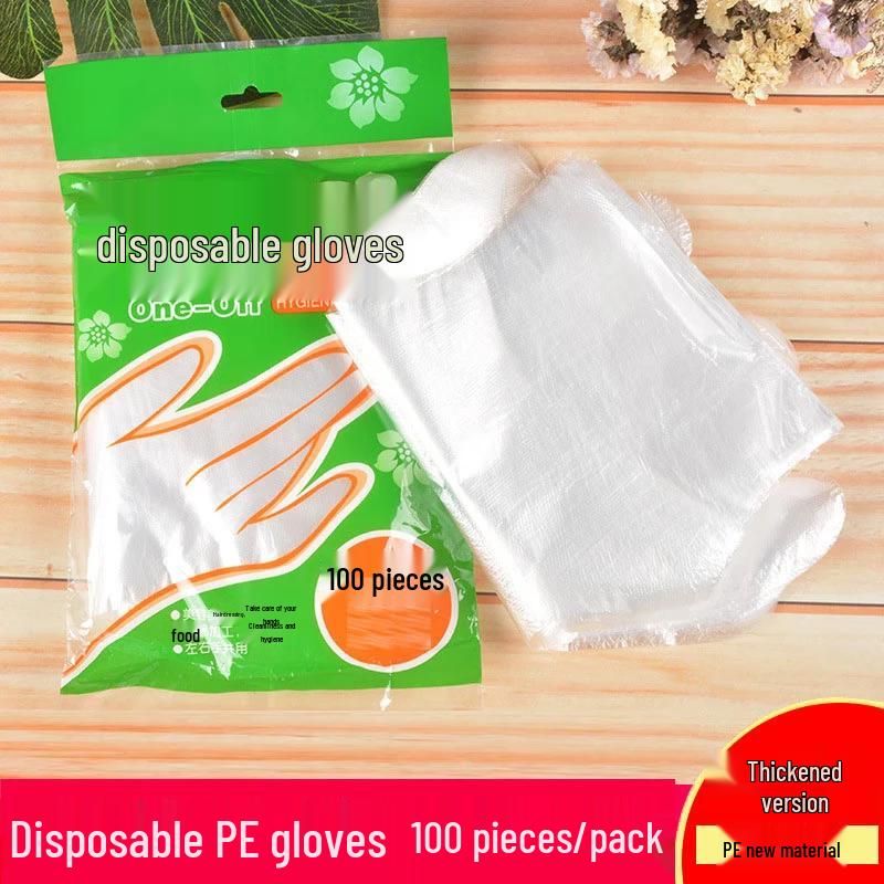

COFLYEE Thickened Disposable Food Grade PE Gloves