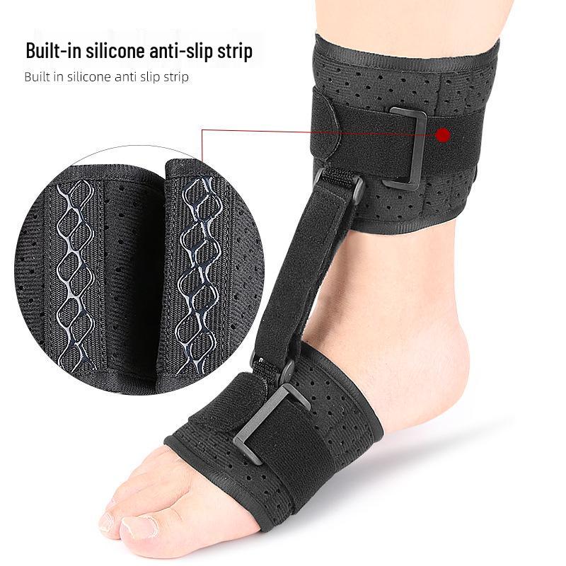 Adjustable Black Foot Brace: Breathable Support for Ankle Roll, Plantar Fasciitis, Foot Drop & Stabilization Training