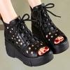 Fashion GKTINOO 2024 Fashion Ladies Sandals Openwork Gladiator Sandals Women Flat Sandals Open Toe Genuine Leather Summer Cool Boots