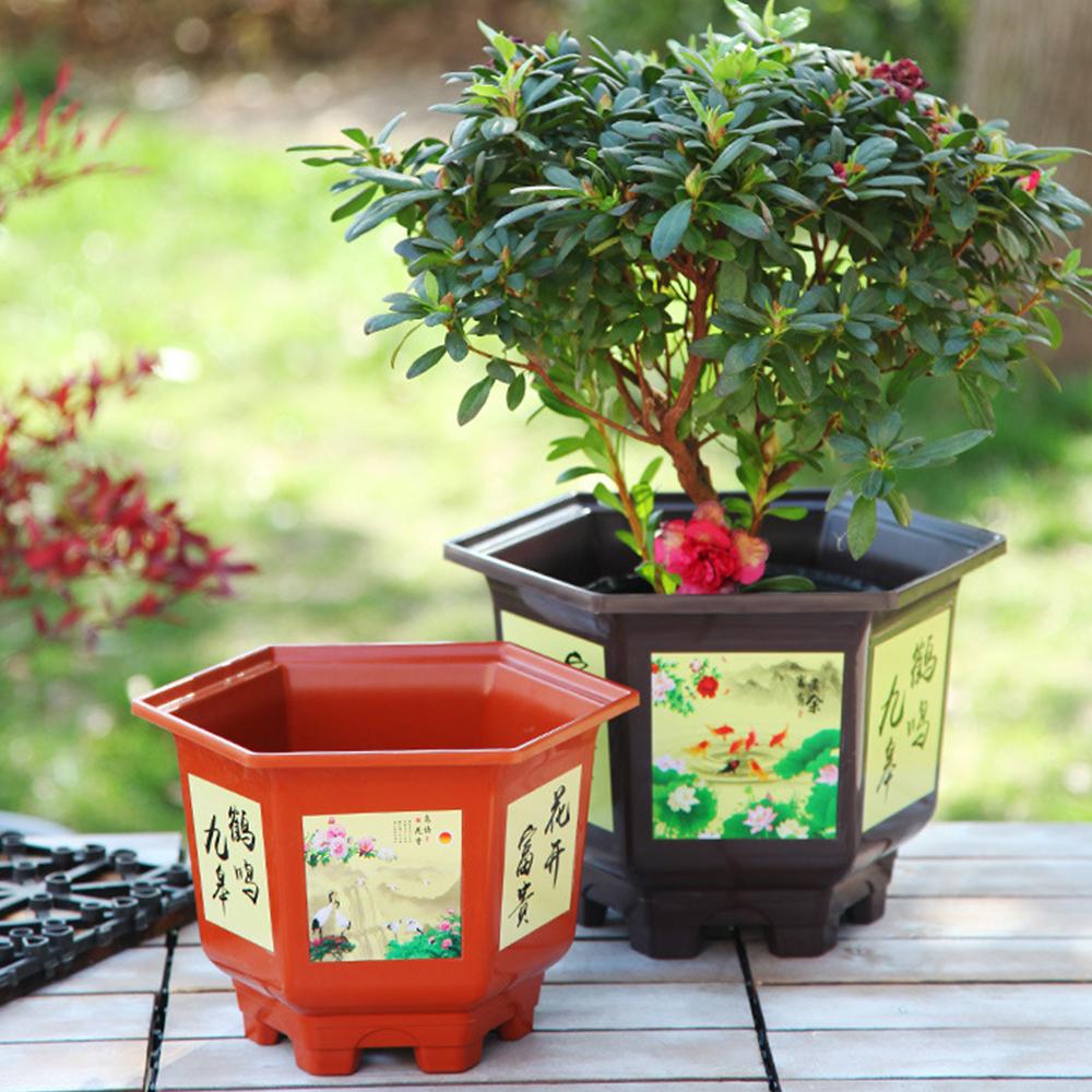 Thickened Potted Bonsai Plastic Hydroponic Planter Durable Water Planting Pots
