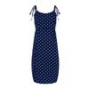 Womens Fashion Causal Dot Sleeveless High Waist V-Neck Dress