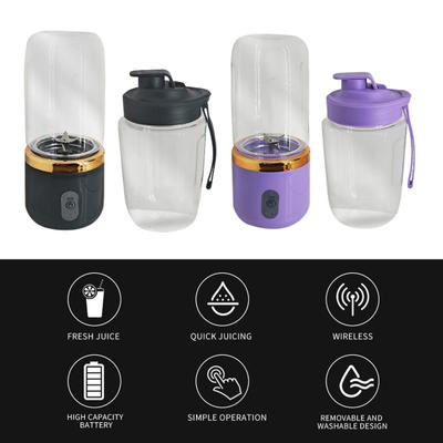 360W Portable Blender for Shakes And Smoothies 6 Blades Self-Cleaning Juicer Cup 400ml Rechargeable Smoothie Maker for Kitchen Travel Gym