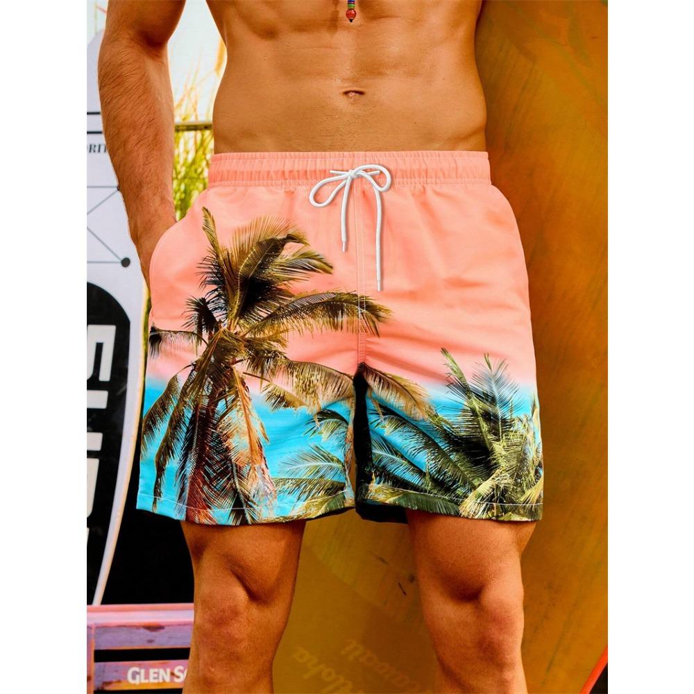 New 3D Coconut Tree Beach Shorts Men Women Fruit Pineapple Print Surf Board Trunks Hawaii Swimwear Pants Kids Cool Ice Shorts XL