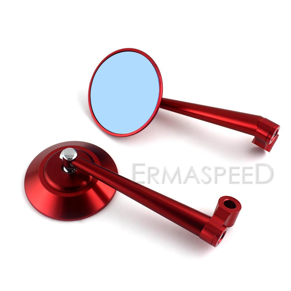 Silver Blue Motorcycle Side Mirror Blue Lens 8mm 10mm E-bike Scooter Rear View Mirror for Motorbike Street Bike Motocross