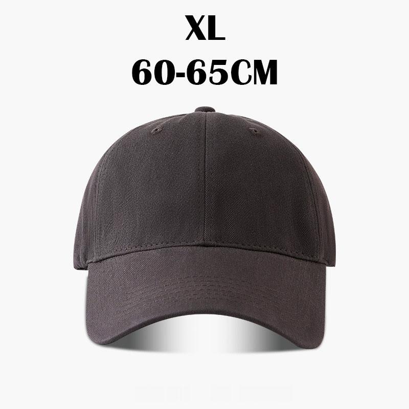 Unisex Czapka na dużą głowę 60-65cm Gładka zakrzywiona czapka z daszkiem Odporna na kurz czapka baseballowa Jednolita regulowana czapka rekreacyjna Męska Damska