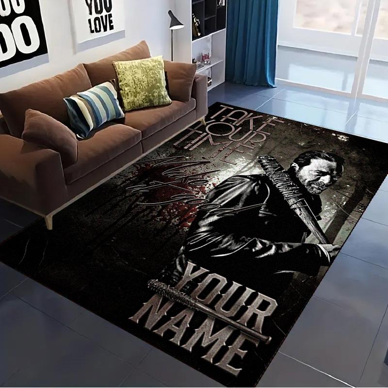 Name Custom Negan The Walking Dead Carpet Rug for Living Room Bedroom Home Sofa Decoration,Kids Play Non-slip Floor Mat