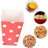 50pcs Red Polka Dot Paper Popcorn Boxes, Multipurpose Snack Containers for Weddings, Birthdays, Anniversaries, Bachelor Parties