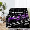 Racing Theme Printed Blanket - Perfect for Couch, Bed, Travel & Outdoor Use | Machine Washable, Cozy & Durable.