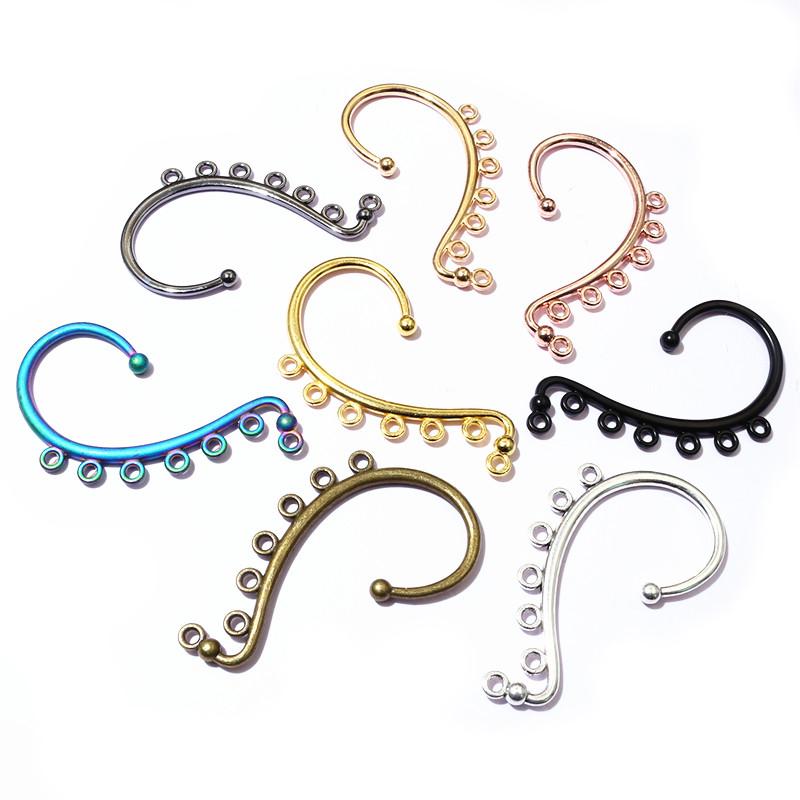 10pcs 60x36mm DIY Earrings Hair Jewelry Making Gold Silver Color Wedding Accessories Copper Metal Bridal Hair Combs Findings