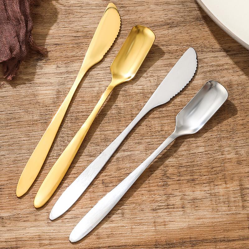 Stainless Steel Dessert Knife, Fork, and Spatula Set for Cakes, Ice Cream, Mooncakes, and Pizza.