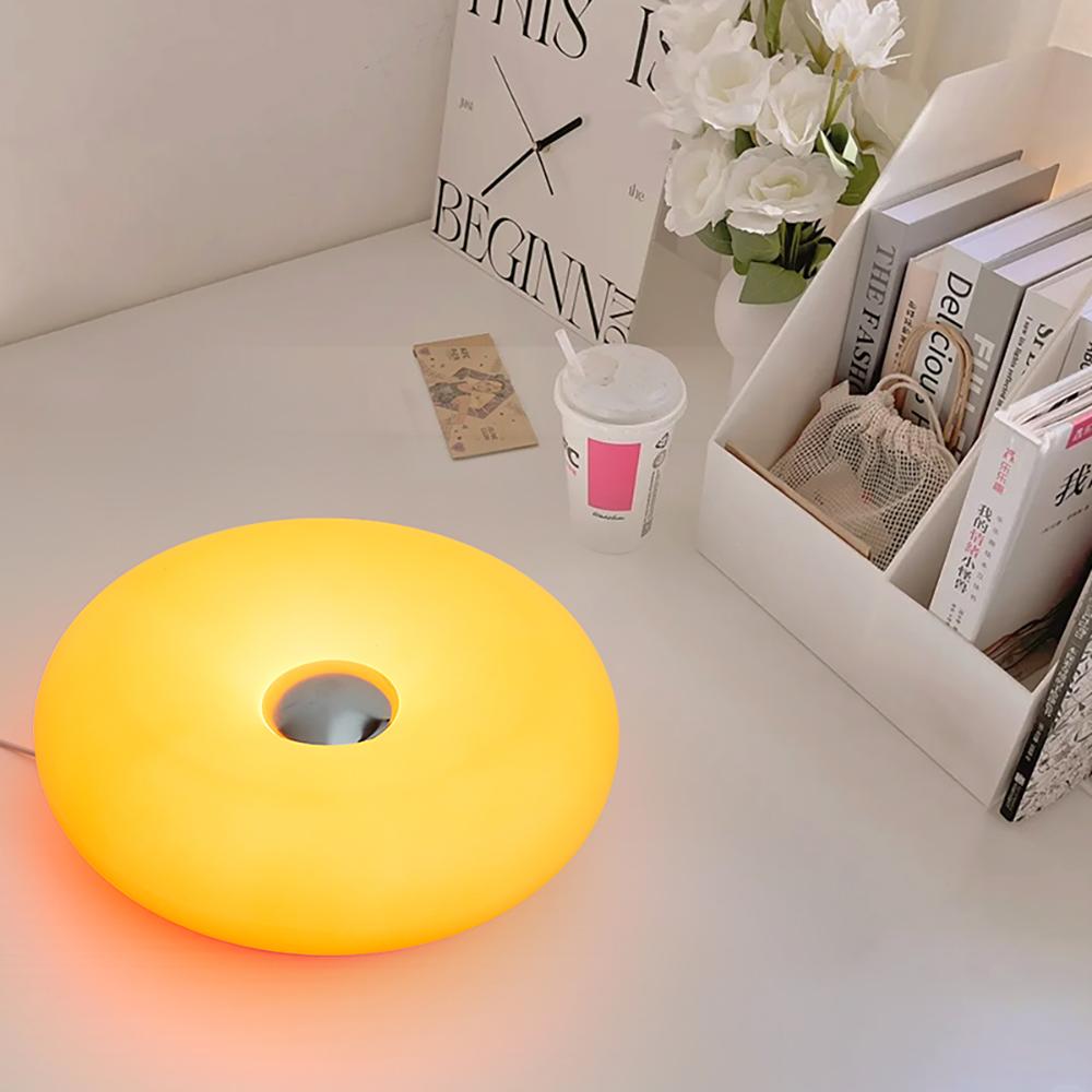 Table Lamp USB Plug Bedroom Bedside Lamp Living Room Dining Room New Year's Decoration Donut Ambient Light