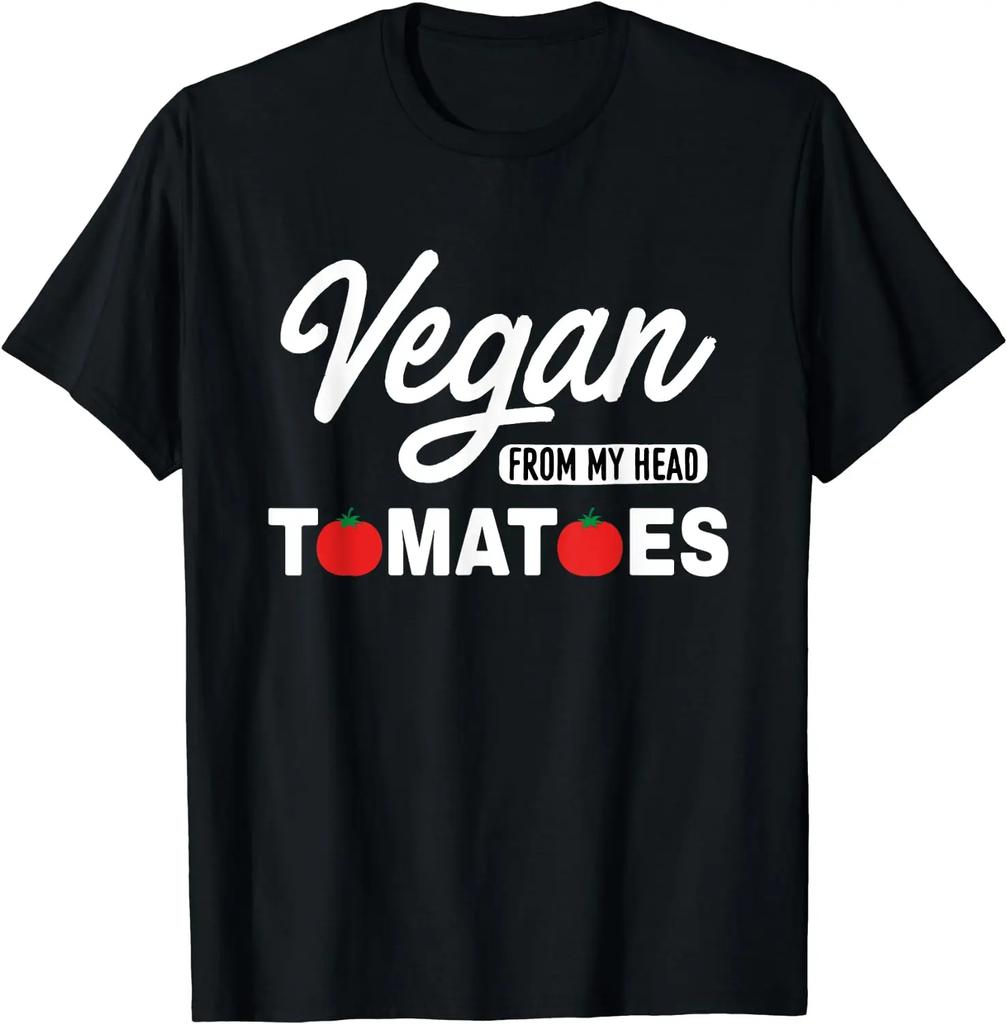 Vegan All Things Proud Vegan Personality Simple Cartoon Custom Printed T-shirt Men High Quality Printed Classic Street Top Men