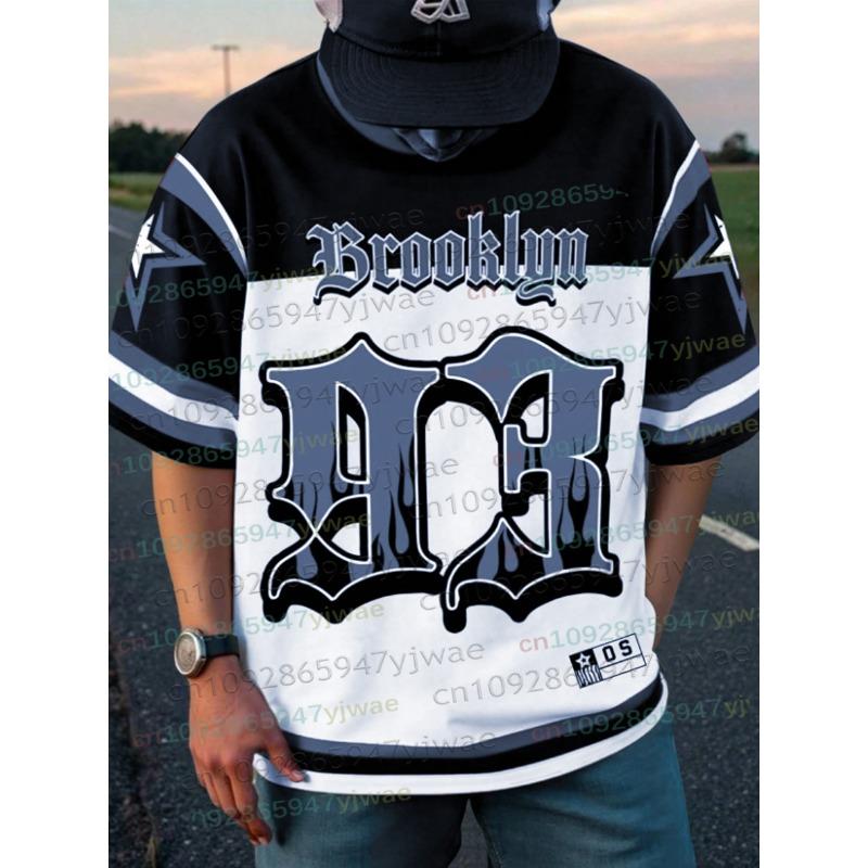 Summer New Brooklyn No.93 Personality American Jersey Women's Men's Casual