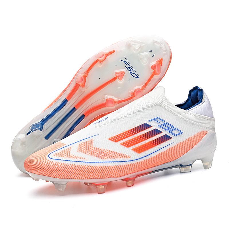 Seamless fly-woven football shoes tf broken nails artificial flat AG nails leather feet for boys and girls students foot training