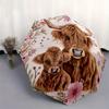 1pc Big Cow and Small Cow Pattern Automatic Umbrella is Fashionable and Good-Looking, a Portable 3-Fold Umbrella, Suitable for Travel and Da