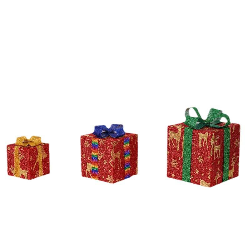Upgraded Christmas Lights Gift Box Set: 3-Piece Ornament & Birthday Party Decorations