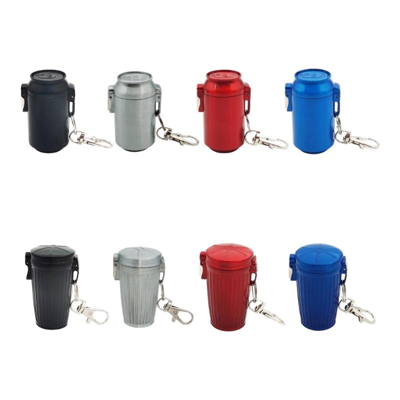 Convenient Metal Travel Ashtray With Secure Lid Creative Portable Ashtray Ashes Holder SpillProof for Outdoor Indoor Use