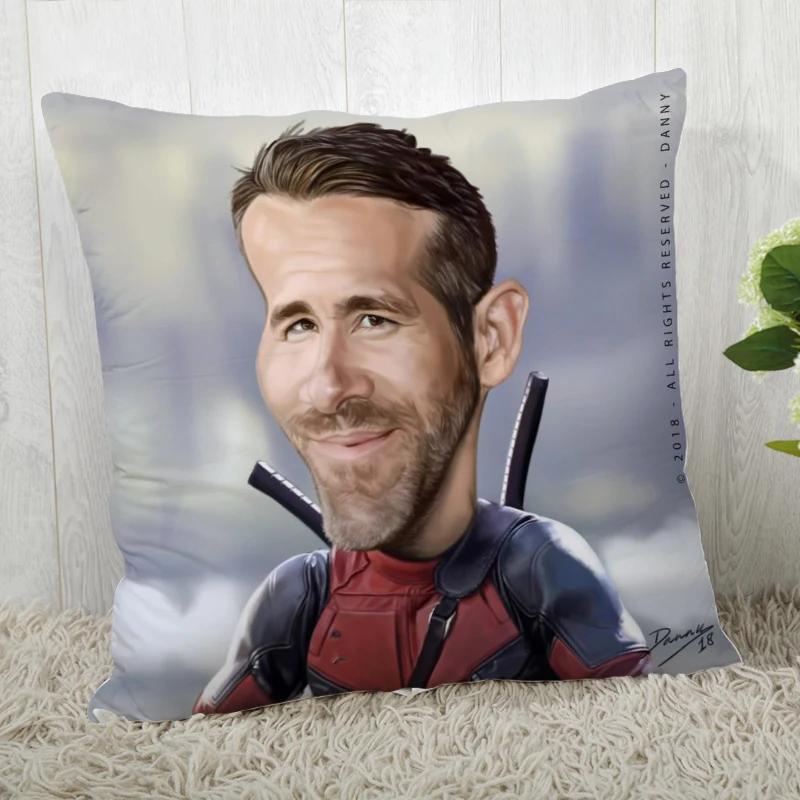 High Quality Custom Decorative Pillowcase Ryan Reynolds Square Zippered Pillow Cover 35x35cm 45x45cm