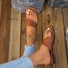 New large size set of toe slippers women's beach sandals flat and comfortable