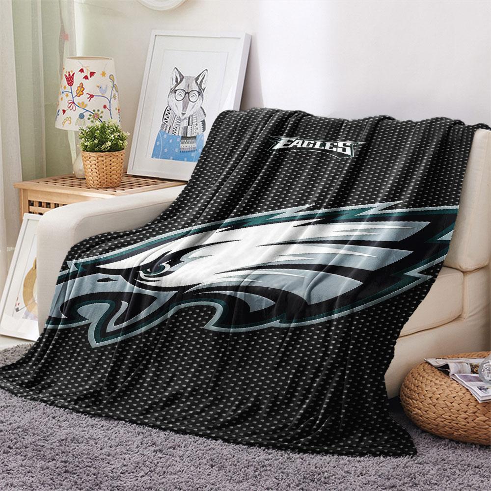 Eagles Printed Flannel Blanket, soft throw for bedroom sofa, washable, fan merchandise, great gift.