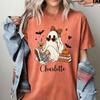 Comfort Colors® Custom Halloween T-Shirt, Personalized Ghost Name Shirt, Cute Spooky Season Tee