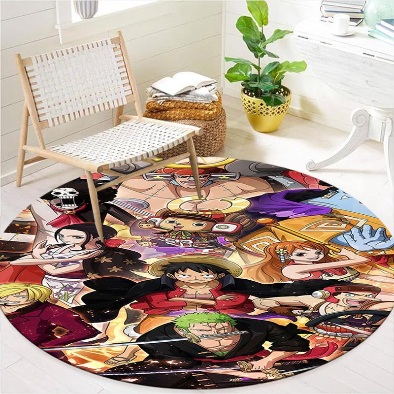 One Piece Round Area Rug Carpet Rug For Living Room Bedroom Sofa Playroom Decor Nonslip Floor Mat