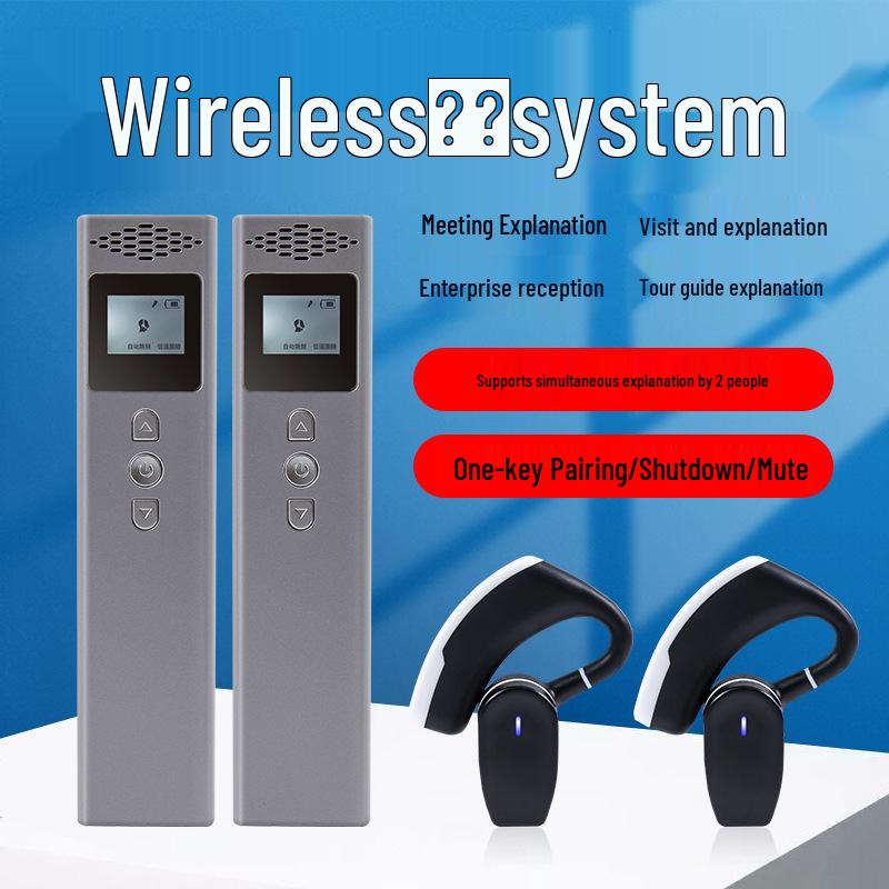 Dual-Speaker Wireless Translator with Noise Reduction for Multi-Group Tours and Conferences