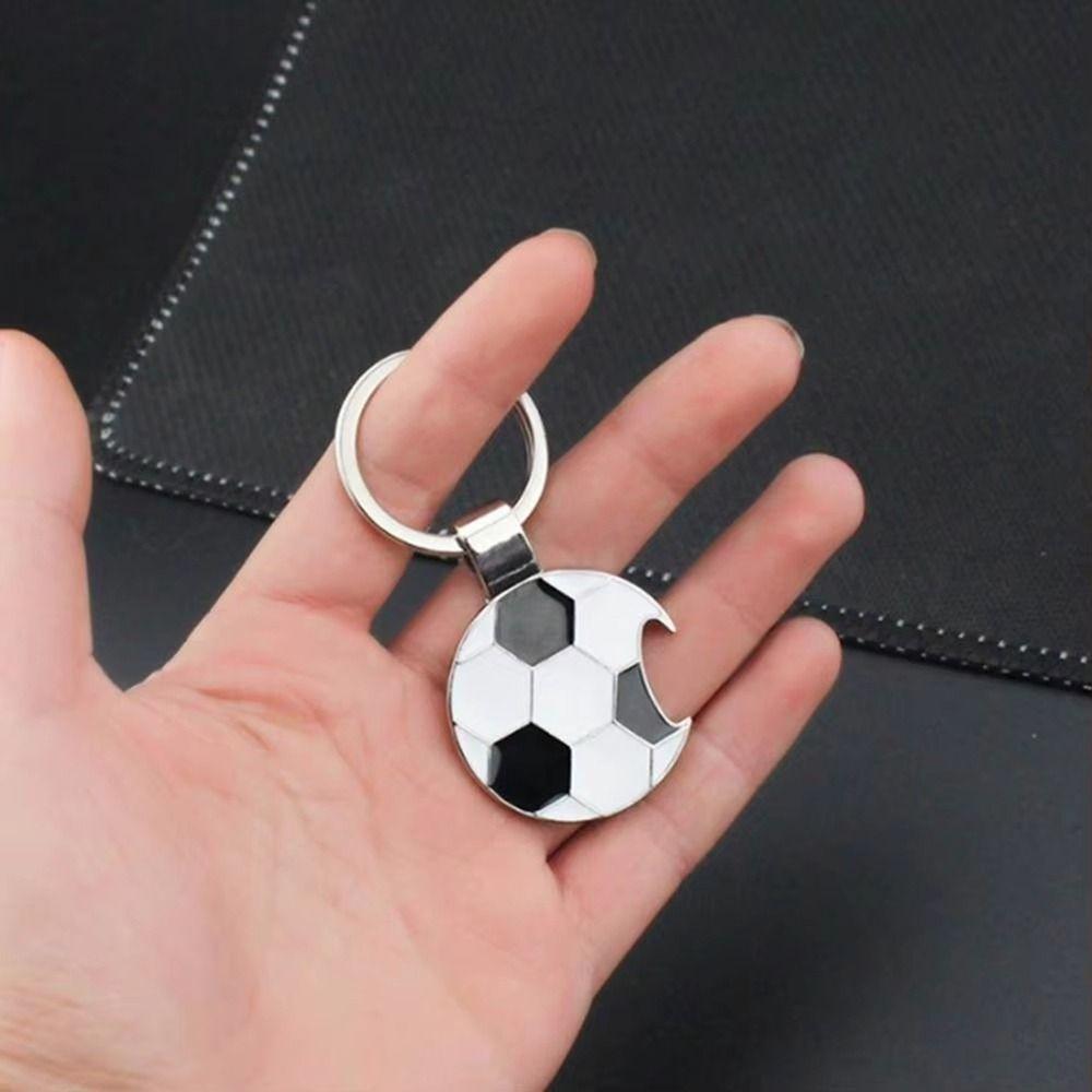 Decorative Football Key Chain Zinc Zinc Zinc Alloy Football Bottle Opener Football Fans Club