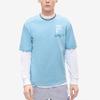 Fila Fusion Colorful Letter Logo Round Neck Short Sleeve Drop Shoulder T-Shirt Unisex T-Shirt Daffodil-Blue T11U216103F-LB
