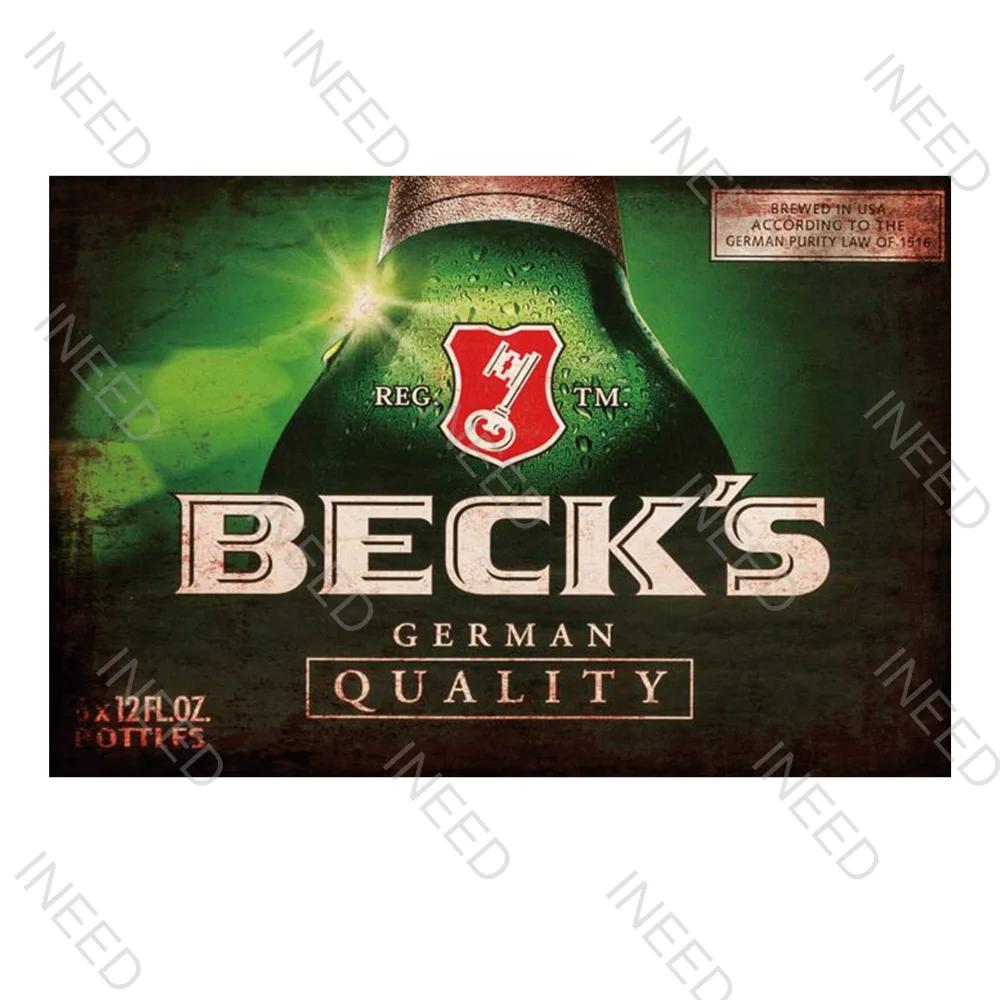 INEED Funny Beer Sign Plaque Vintage Metal Tin Signs for Home Man Cave Bar Decor Beer Lover Restaurant Kitchen Art Wall Decor