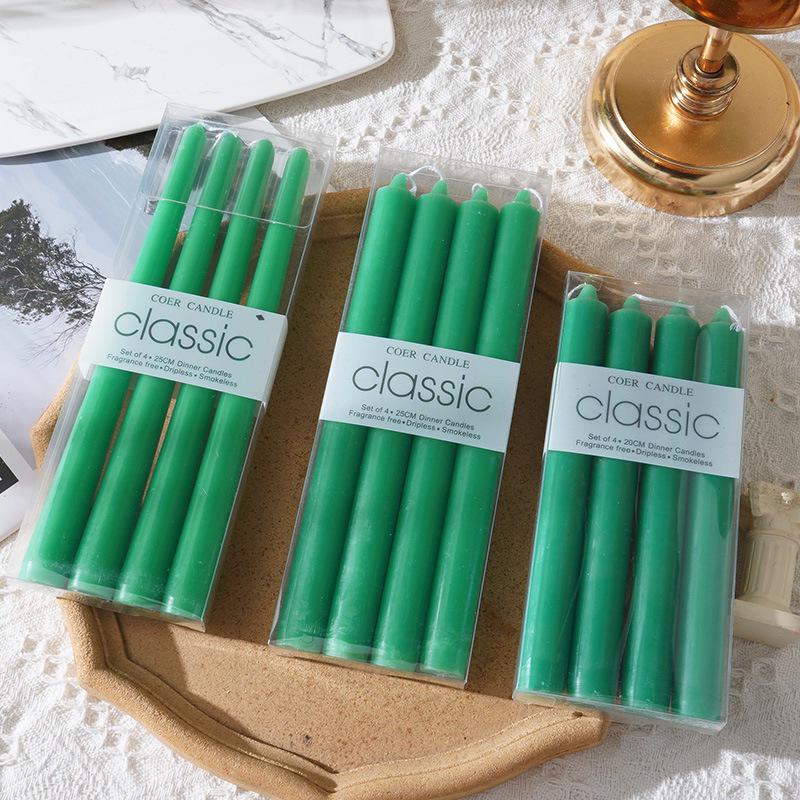 Ivory White Long Stem Taper Candles for Weddings and Emergencies