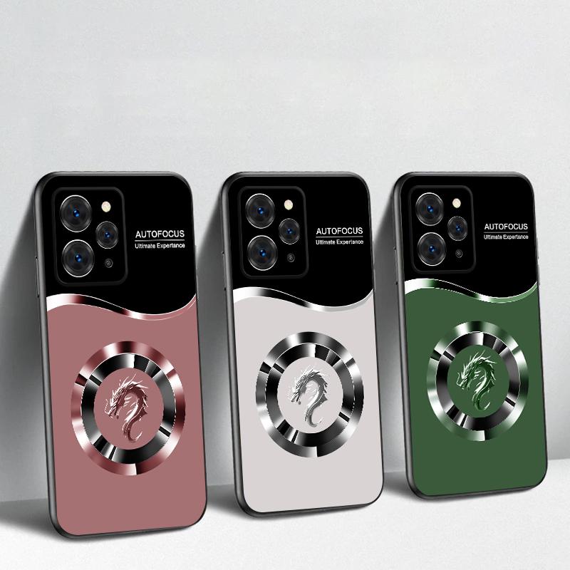 Circle New Dragon Head For Redmi Note 9 9S 10 11 12 12S 13 Pro+ Plus 5G India 14 Pro 4G Global 14S 13C 14C TPU Soft Phone Case