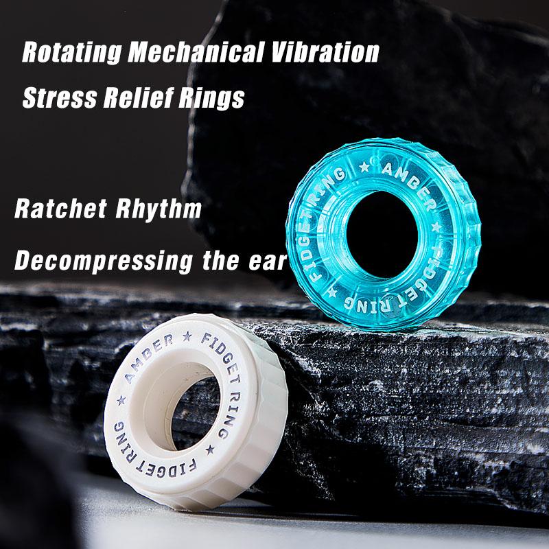 Ratchet Fidget Ring Fidget Slider Adult EDC Metal Fidget Toys ADHD Hand Spinner Stress Relief Toys Office Toy Adult Gift