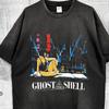 T-shirt Grafica Ghost in the Shell XL Nera Cyberpunk Anime Film Tee
